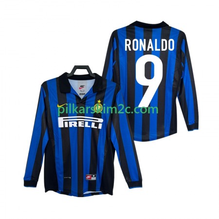 Koszulka Inter Mediolan Ronaldo 9 1999 Retro Główna 1998 Koszulki Piłkarskie(L/S)